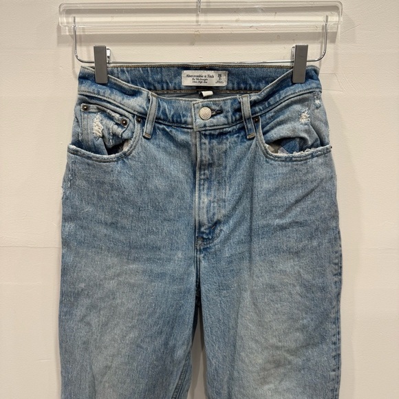 Abercrombie & Fitch The 90s Straight Ultra High Rise Curvy Love Jeans 26 2R - Picture 3 of 8